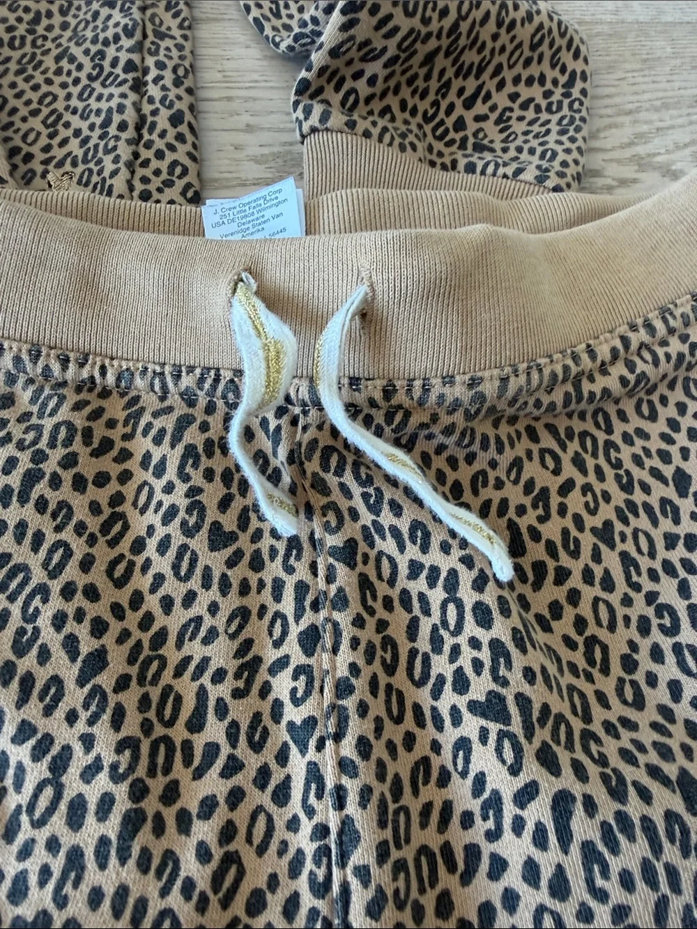 Crewcuts Leopard-Print Pajama Set in Brown and Black